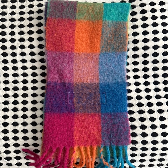 Acne Studios Colorful Checkered Scarf - Picture 2 of 4